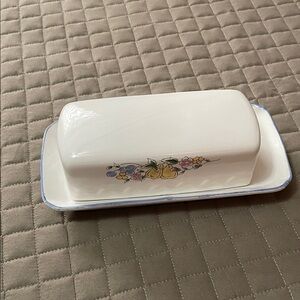Floral Ceramic Butter Dish